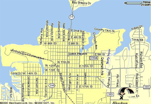 Map to The American Legion Post 356, Lynn Haven, FL